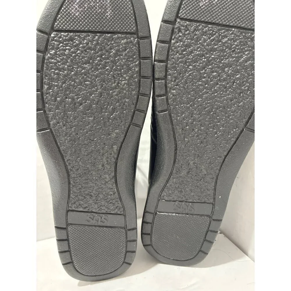 SAS Free Time Leather Diabetic Walking Shoes Tripad Comfort Black W Size 11 M  9